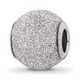 Sterling Silver Reflections Light Grey Laser Cut Bead